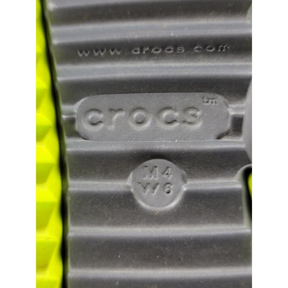 CROCS Women's Sandals in Gray with Pink and Green Highlights - Picture 8 of 9